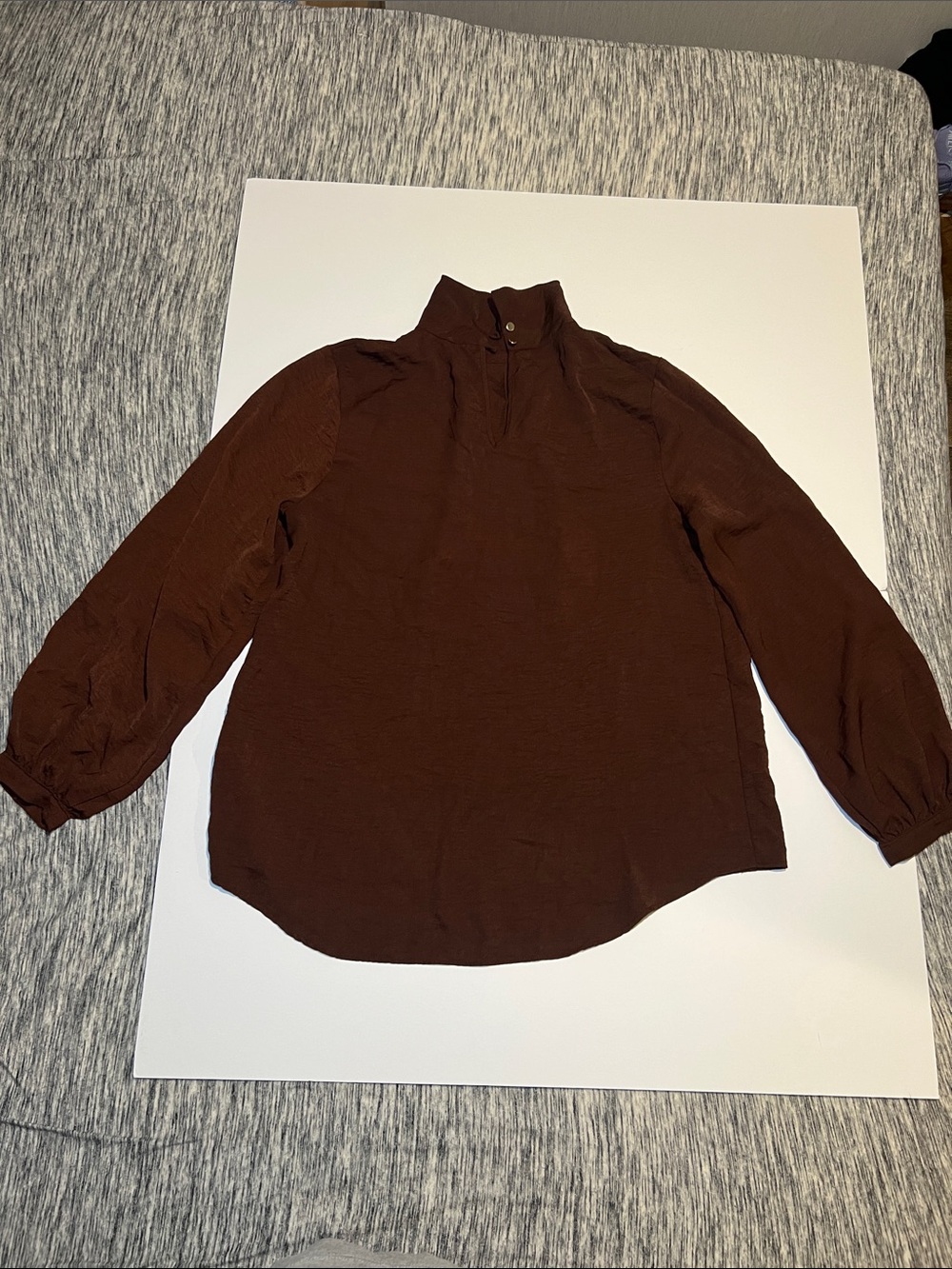 Primark Rust Brown Mock Neck Top